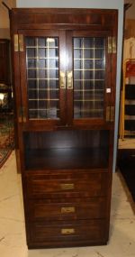 Contemporary Cabinet with Two Decorative Doors, Shelf and Drawers