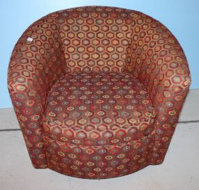 Upholstered Barrel Back Chair