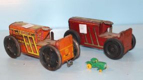 Two Vintage Painted Toy Tractors, Matchbox Series Tractor
