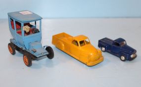 Maisto Metal Ford Pickup, Tin Painted Model T., Vintage Excel Products Painted Yellow Metal Pick Up