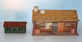Vintage Tin Log Cabin 