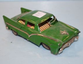 Vintage Litho Green Painted Car