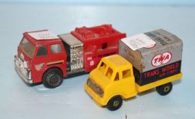 Plastic Trans World Line Truck, Fire Truck