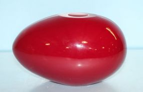 Contemporary Egg Shaped Glass Vase
