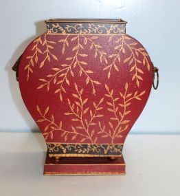 Red Lacquer Contemporary Vase
