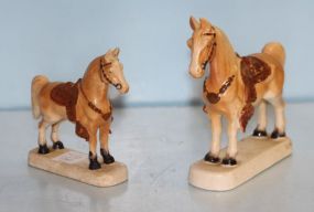Two Porcelain Horses