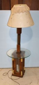 Floor Lamp/ Glass Top Occasional Table