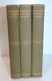 Group of Three Books on Tennyson's Poetry C. 1906