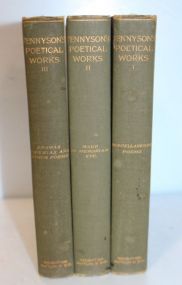 Group of Three Books on Tennyson's Poetry C. 1906