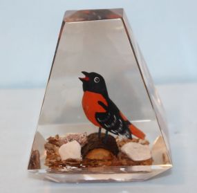 Four Sided Plastic Bird Paperweight