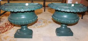 Pair of Vintage Demi-Lune Planters