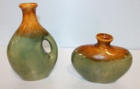 Two Earth Tone Porcelain Vases