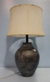 Silver and Black Decorative Lamp