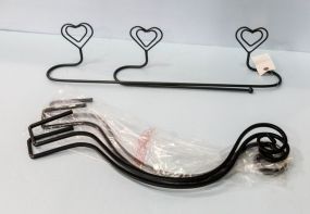 Four Iron Plant Hangers, Heart Hangers