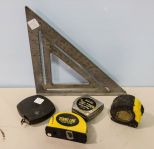 Four Tape Measures and Speed Square