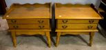 Pair of Maple Two Drawer Talbes