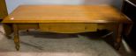 Maple One Drawer Drop Side Coffee Table