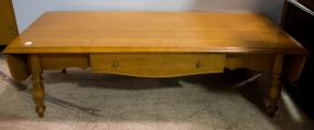 Maple One Drawer Drop Side Coffee Table