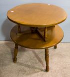 Round Maple Lamp Table