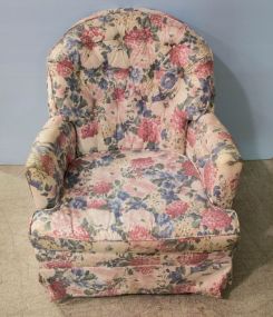 Flower Upholstery Rocking Chair