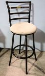 Black Metal Swivel Barstool