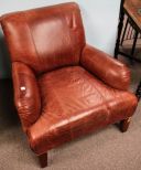 Red Pleether Arm Chair
