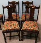 Four Walnut Depression Chairs