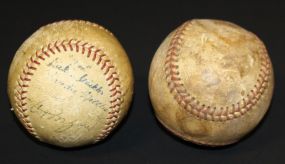 Two Vintage Baseballs