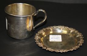Silverplated Baby Cup, Silverplate Dish