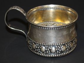 Sterling Baby Cup with Name and Date 1900