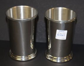Two Salisbury Pewter Mississippi Julep Cups