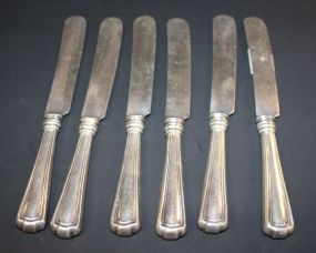 Set of Six Silverplate Knives