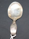 Elaborate Sterling Baby Spoon with Cats, Dogs, and Girl with Doll
