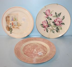 Currier/ Ives Plate, Pink Magnolia Plate, Nautilus Plate
