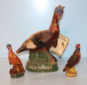 Three Wild Turkey Decanters