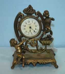 Vintage Brass Newhaven Decorative Clock