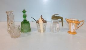 Syrup Jar, Japan Creamer, Green Bell, Clear Bottle, Clear Creamer, Clear Sugar Bowl
