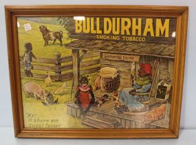 Framed Bull Durham Advertising Print
