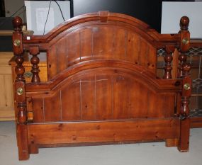 1940's Pine Panel Back Bed