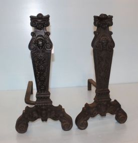 Pair of Cast Iron Andirons