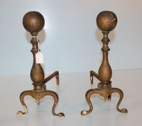 Pair of Brass Andirons