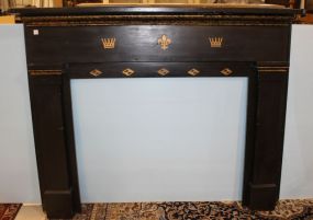 Black and Gold Painted Mantle