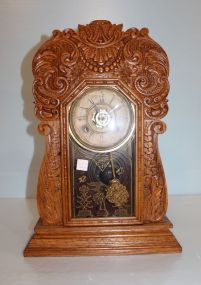 Oak Waterbury Kitchen Clock