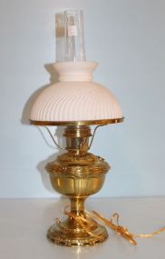Aladdin Lamp with Frosted, White Shade
