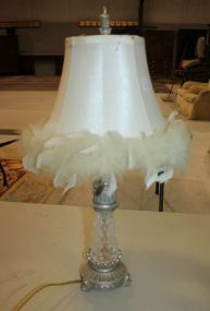 Lamp with Feathered Shade