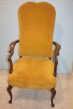 Queen Anne High Back Arm Chair