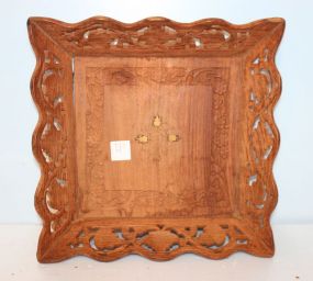 Made in India Carved Square Tray