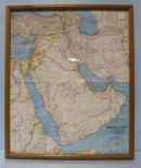 Middle East National Geographic Magazine Framed Map