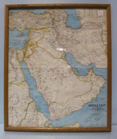 Middle East National Geographic Magazine Framed Map