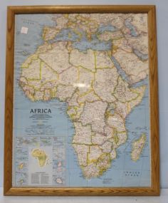 Middle East National Geographic Magazine Framed Map